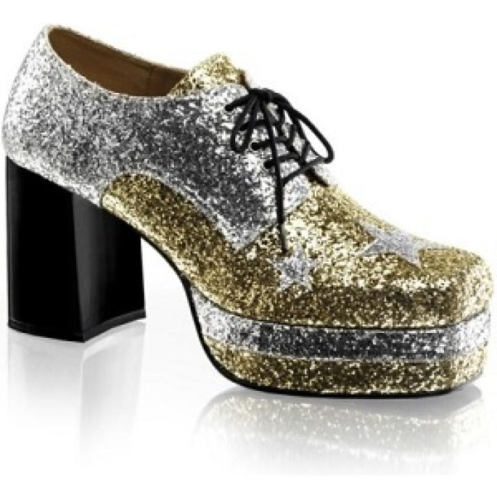1970s Gold And Silver Platform Shoes