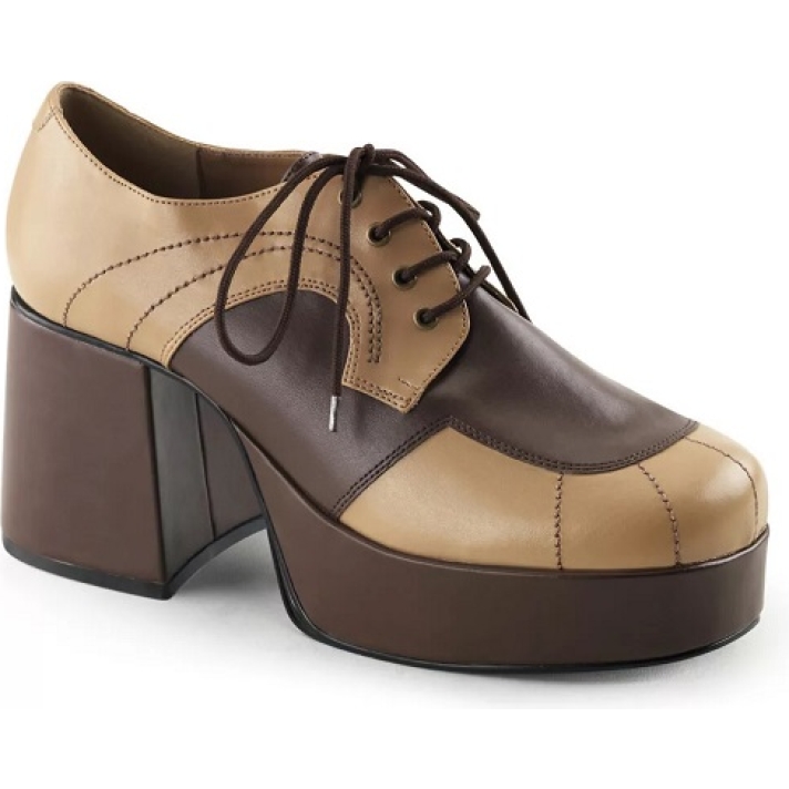 1970s 2 Tone Brown Platform Shoes