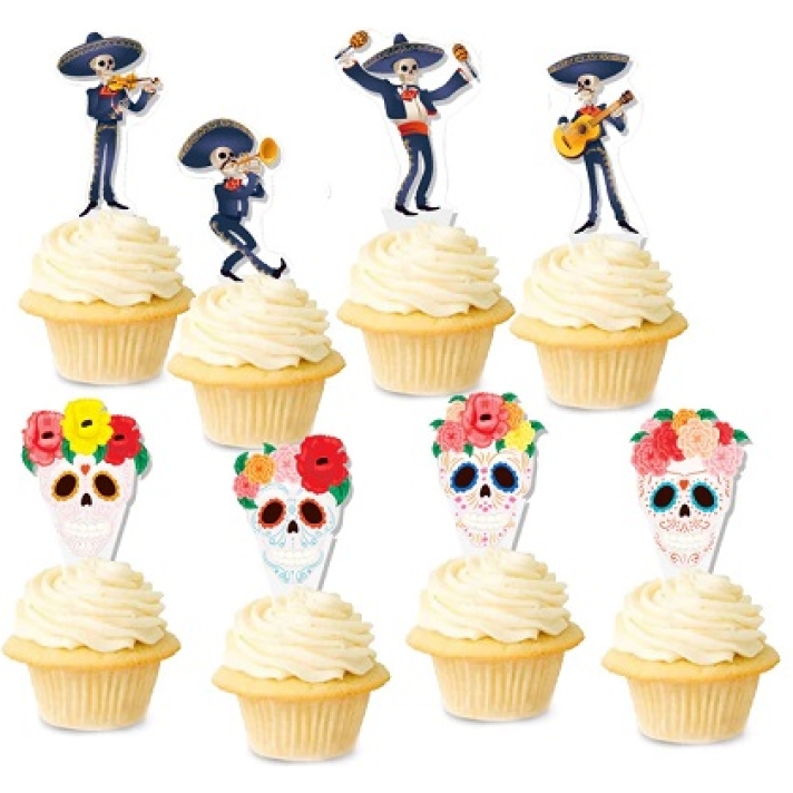 Day Of The Dead Cupcake Toppers