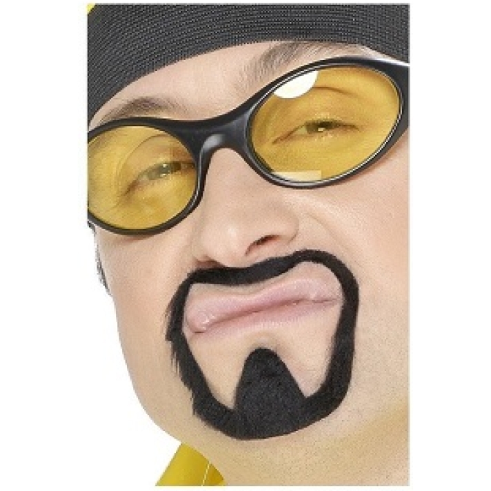 Rap Star Beard Black