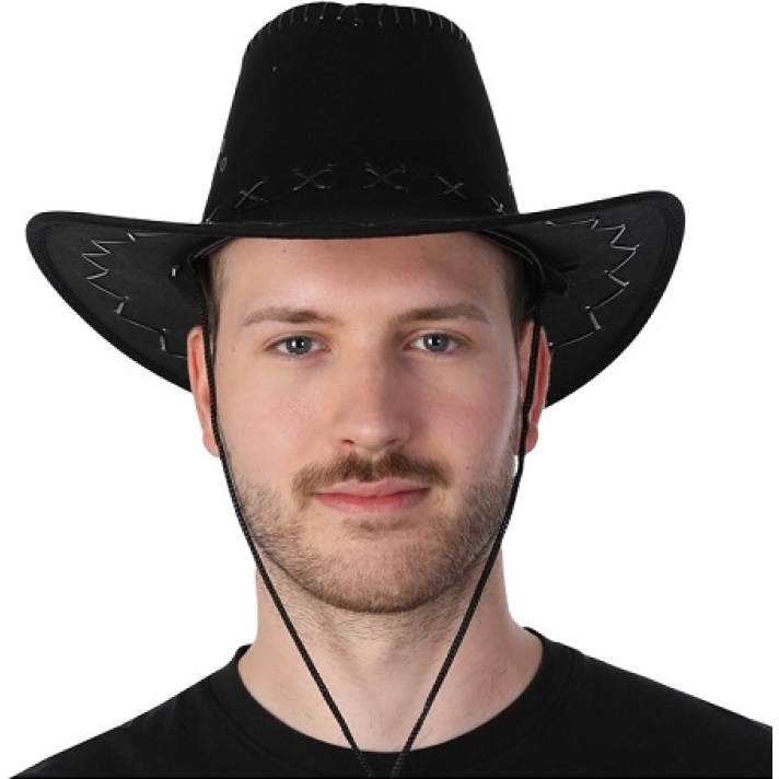 Black Suede Cowboy Hat