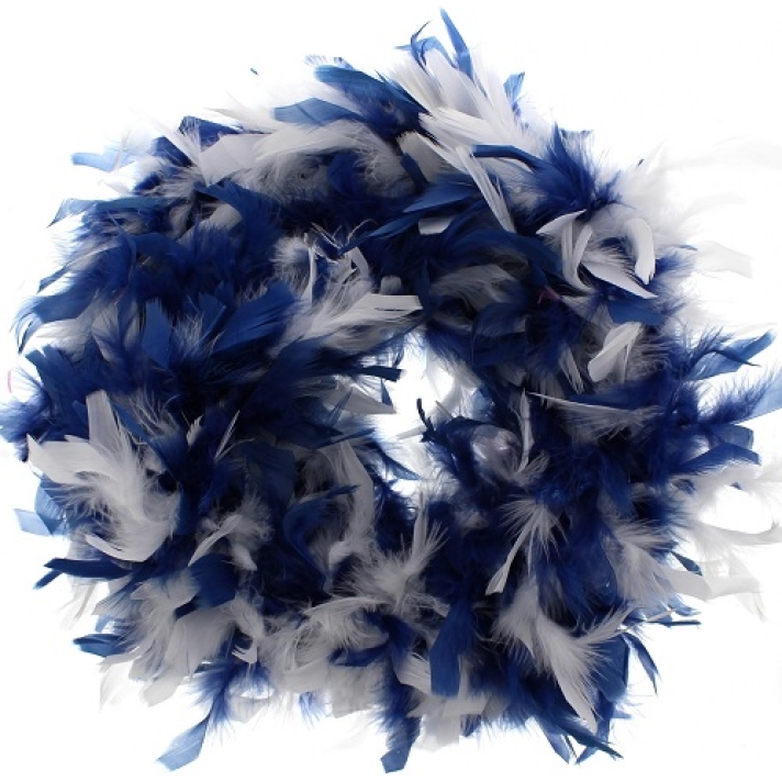 Blue And White Feather Boa