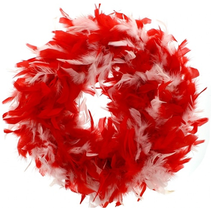 Red And White Feather Boa
