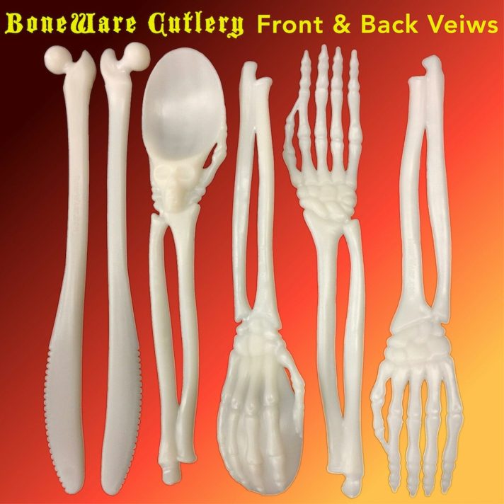 BoneWare Skeleton Reusable Plastic Party Cutlery
