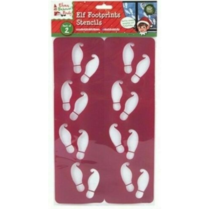 Elf Footprint Stencils Pack Of 2