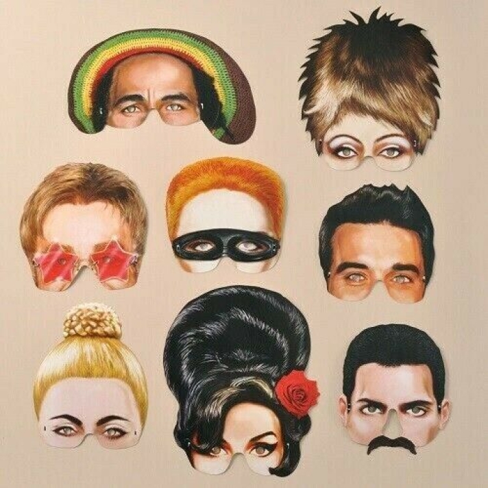 Popstar Icons Half Face Card Masks