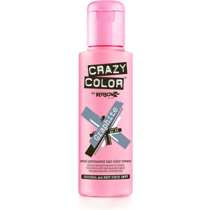 Crazy Color Semi-Permanent Hair Dye 100 ml Graphite