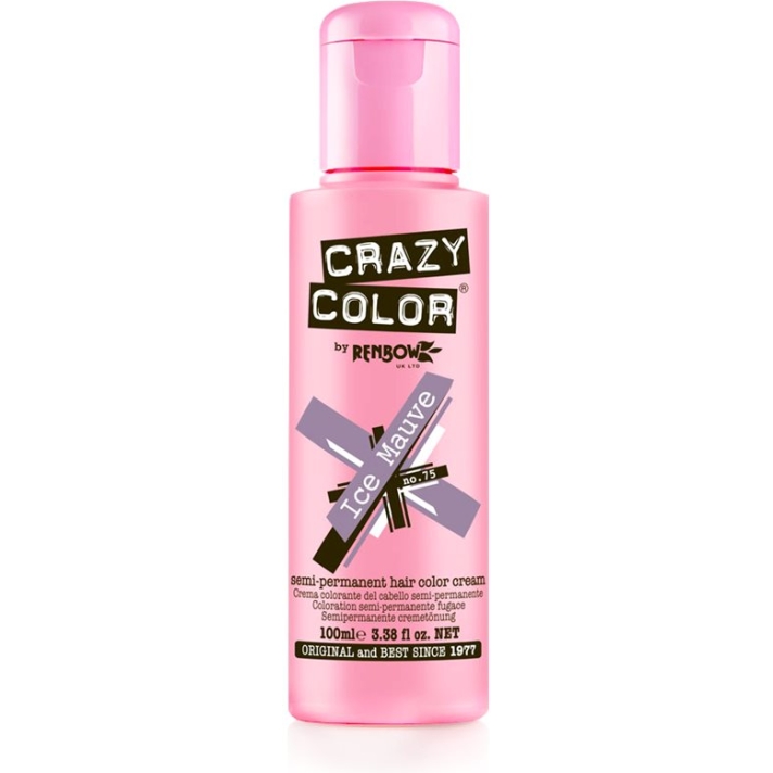 Crazy Color Semi-Permanent Hair Dye 100 ml Ice Mauve