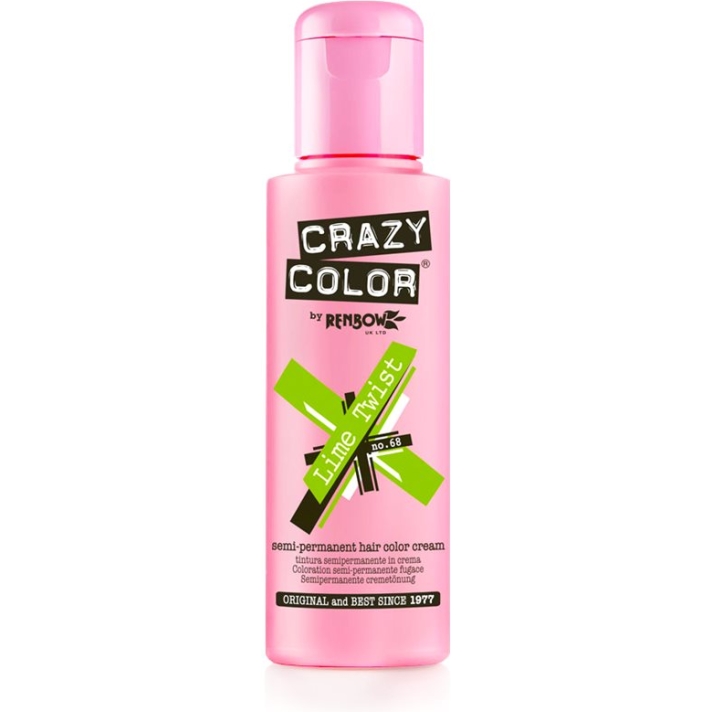 Crazy Color Semi-Permanent Hair Dye 100 ml Lime Twist
