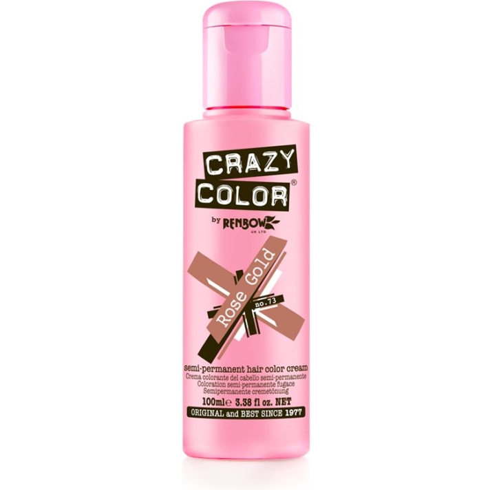 Crazy Color Semi-Permanent Hair Dye 100 ml Rose Gold