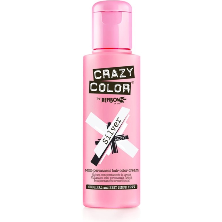 Crazy Color Semi-Permanent Hair Dye 100 ml Silver