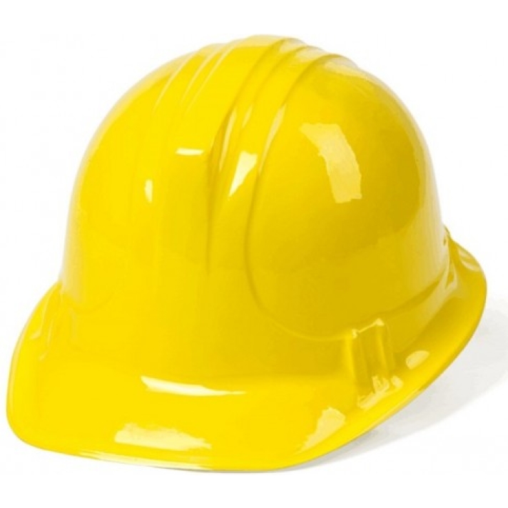 Builders Yellow Plastic Hard Hat