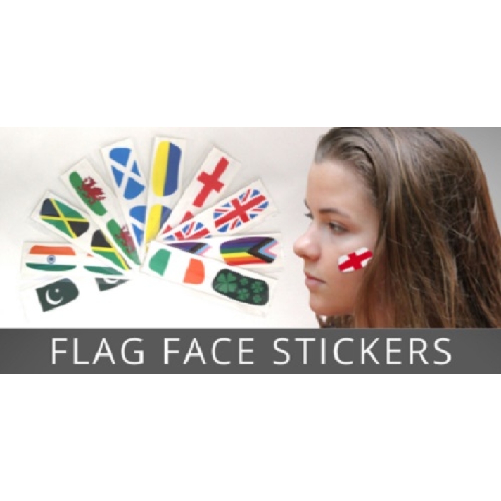 Union Jack Flag Face Stickers