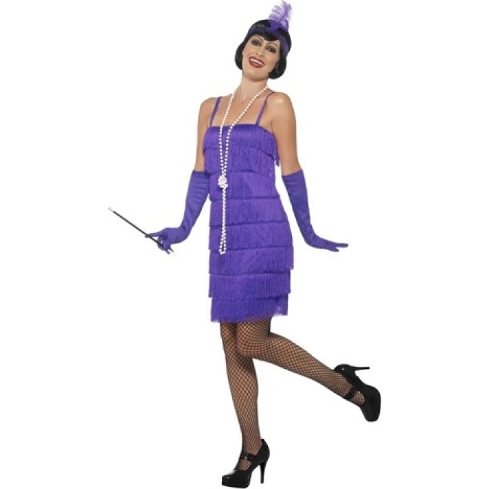 20s Flapper Costume Purple