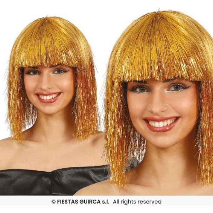 Gold Tinsel Wig