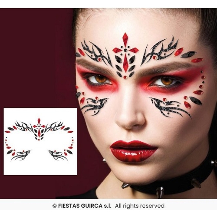 Gothic Face Gem Stickers