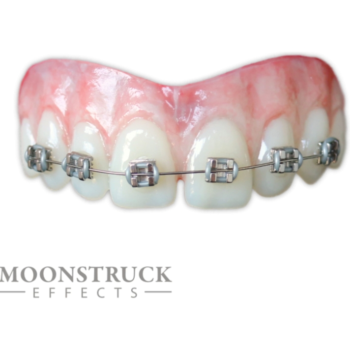 Moonstruck Effects Lemmy ProFX Teeth With Silver Braces