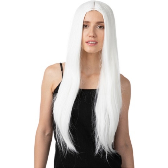Long White Fringeless Wig