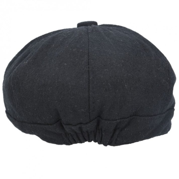 Newsboy 8 Panel Cap Black
