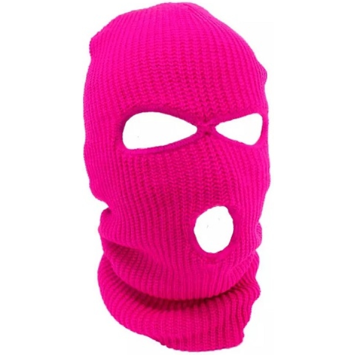 3 Hole Ski Mask Neon Pink