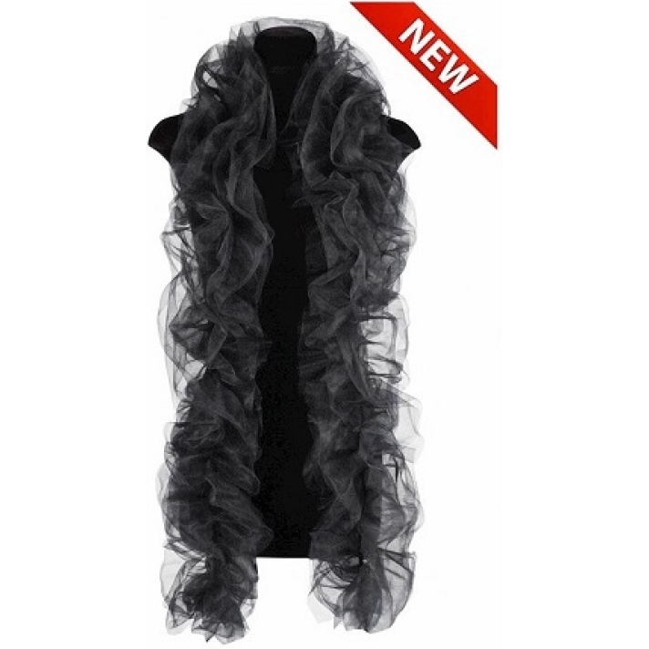 Black Organza Boa