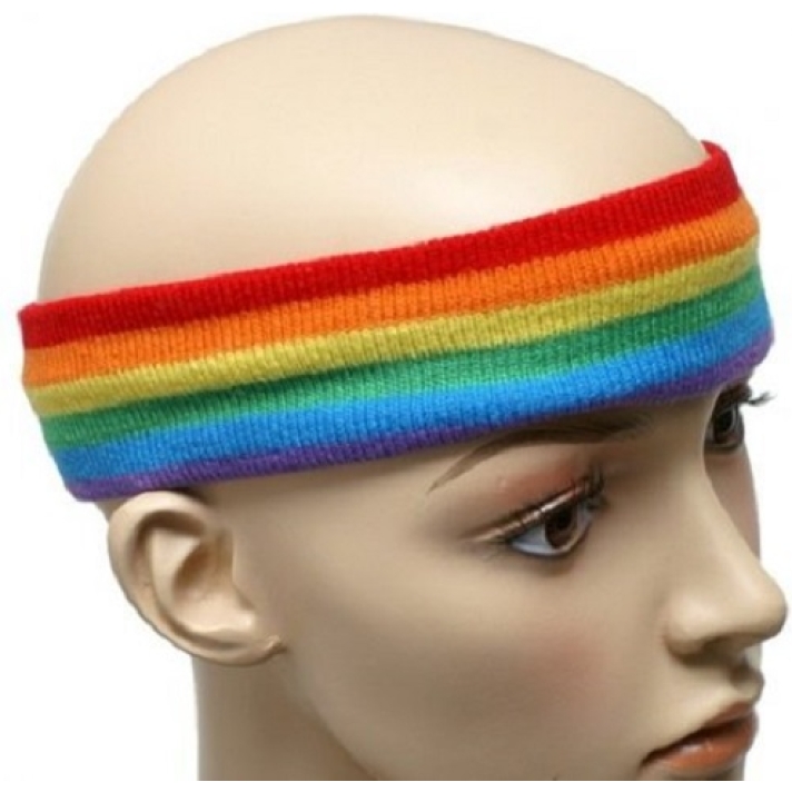 Gay Pride Rainbow Sweat Headband