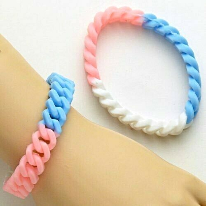 Transgender Rubber Bracelet