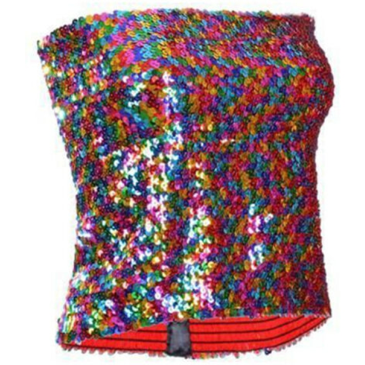 Sequin Multi Coloured Strapless Top