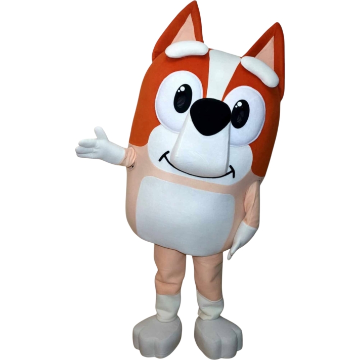 Professional Orange Heeler Dog Mascot Costume