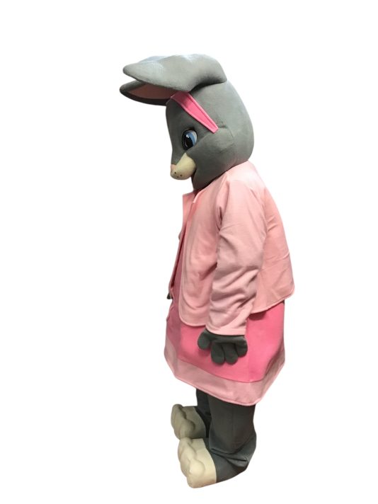 Professional Grey Bunny Mascot Costume