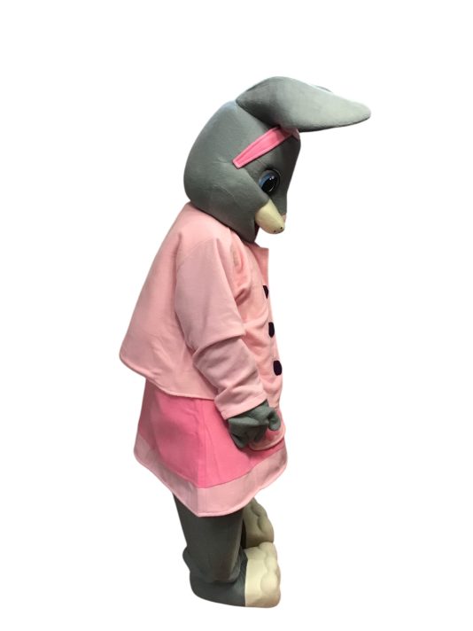 Professional Grey Bunny Mascot Costume