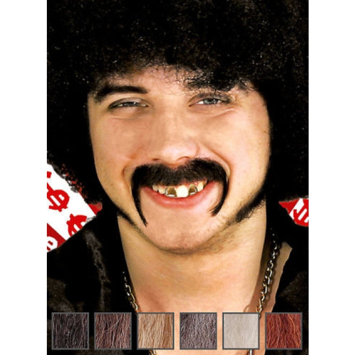 70s Pimp Professional Real Hair Moustache