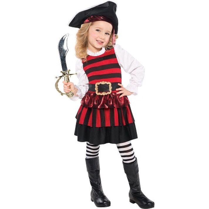 Little Lass Pirate Girls Costume
