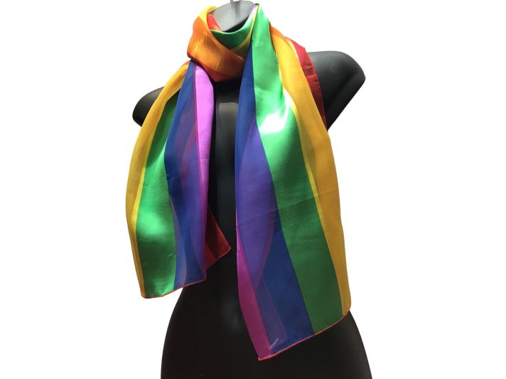 Rainbow Satin Neck Scarf