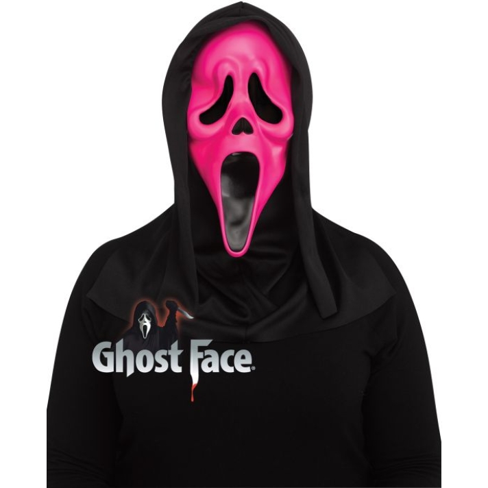 Scream Ghost Face Fluorescent Pink Mask