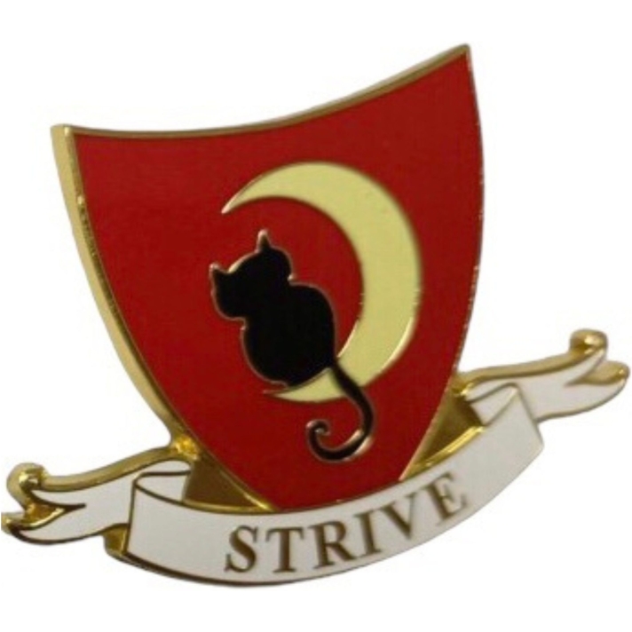 Mildred Hubble Red Strive Costume Pin Badge
