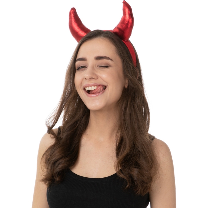Devil Horns On Headband