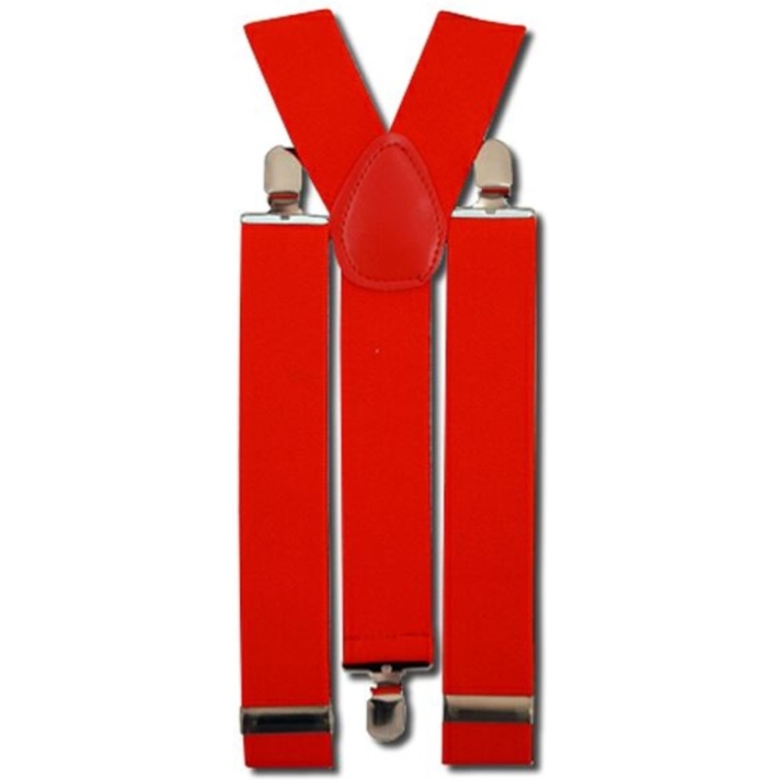 Red Braces Clip On Suspenders Stylex Party ST0829