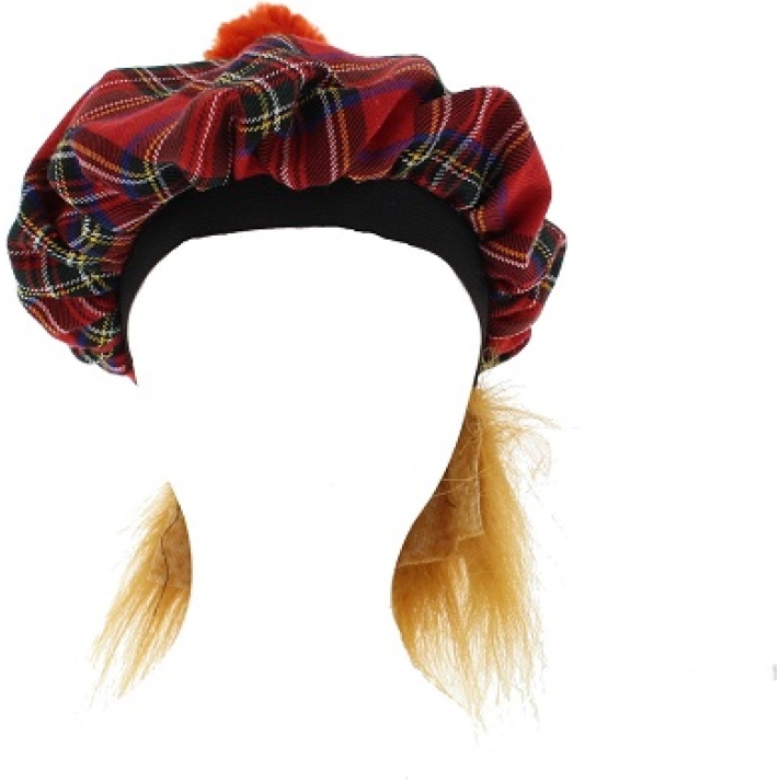 Tartan Tam O Shanter Scottish Hat With Ginger Hair