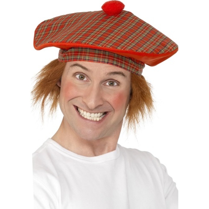 Tartan Hat With Ginger Hair