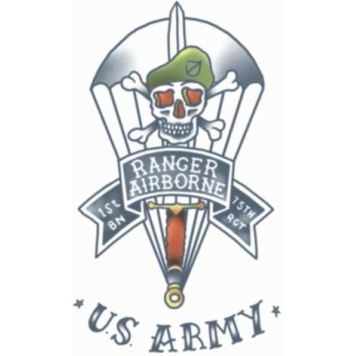 Military U.S. Army Ranger Temporary Tattoo
