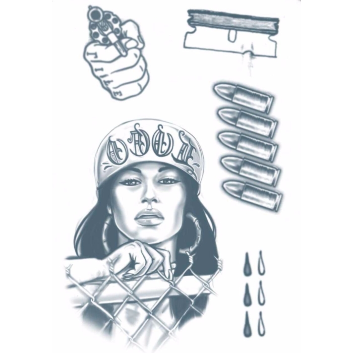 Prison 18 And Life Temporary Tattoos