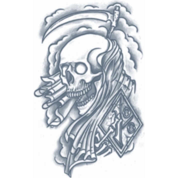Prison Reaper Temporary Tattoo