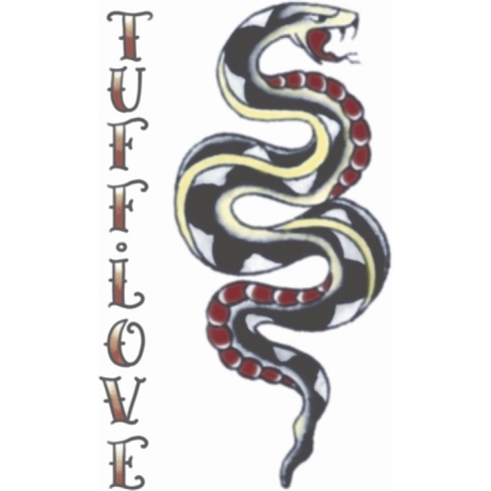 Vintage Snake Tuff Love 1940 Temporary Tattoo