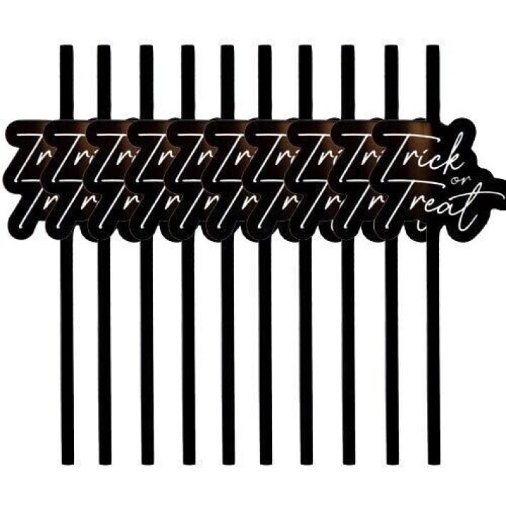 Trick Or Treat Paper Straws