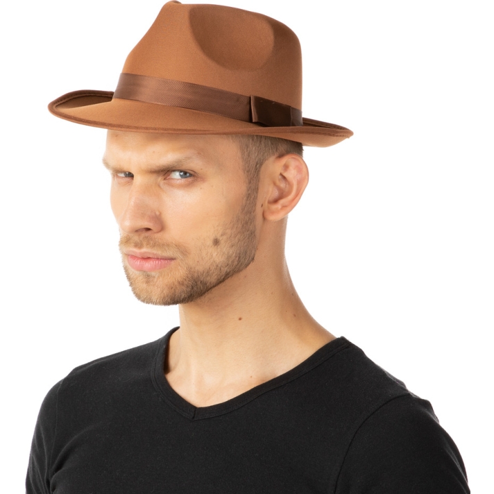 Trilby Adventurer Fedora Brown Hat