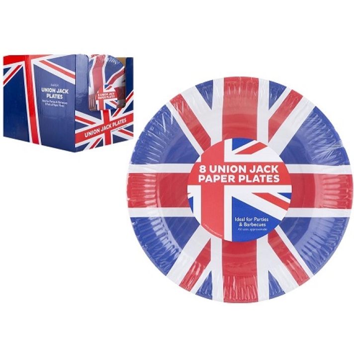 Union Jack Flag Paper Plates