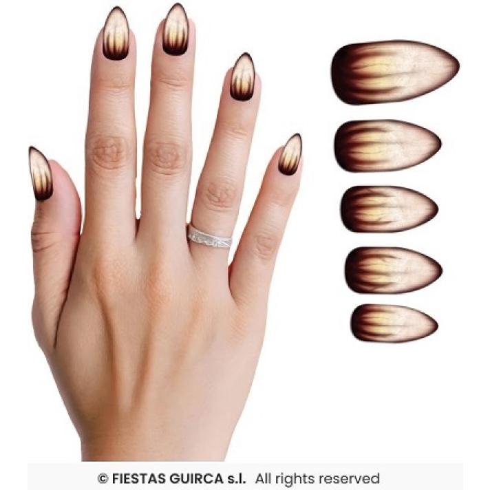 Werewolf Stick On False Nails
