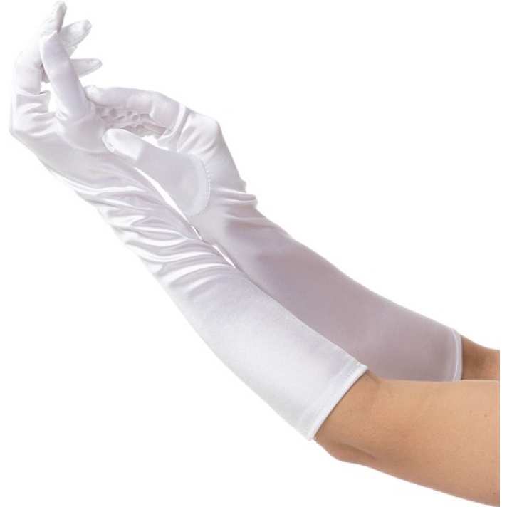 Long White Gloves