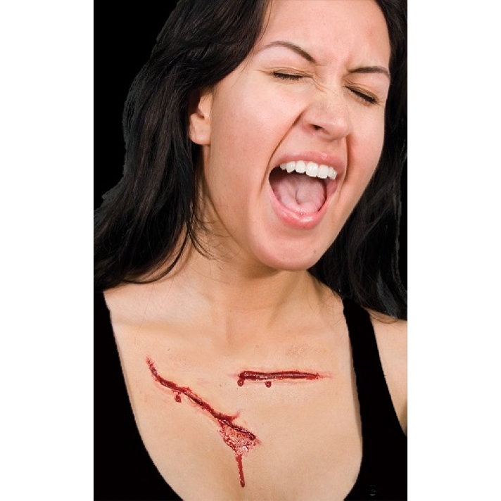 Woochie Slashes Latex Prosthetics